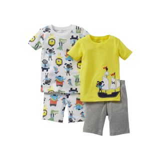 Carters 4 pc. Pirate Ship Pajamas   Boys 12m 24m, Yellow, Yellow, Boys