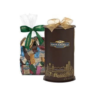 Ghirardelli San Francisco Skyline Cylinder Gift Box with Chocolates