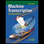 Machine Transcription  A Comprehensive Approach for Todays Office Professional (Short Course) / With CD ROM