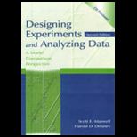 Designing Experiments and Analyzing Data  A Model Comparison Perspective / With CD