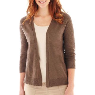 St. Johns Bay St. John s Bay Flyaway Cardigan, Brown, Womens