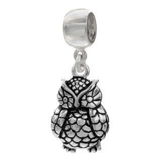 Forever Moments Oxidized Owl Bead, Womens