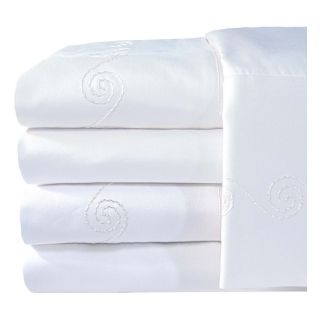 American Heritage 1200tc Egyptian Cotton Sateen Embroidered Swirl Sheet Set,