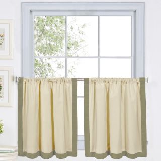 Wilton Rod Pocket Window Tiers, Sage