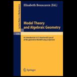 Model Theory and Algebraic Geometry