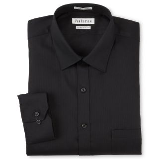 Van Heusen Pincord Dress Shirt, Black, Mens