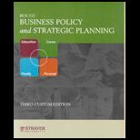 Bus532  Business Policy and Strategies Plan. (Custom)