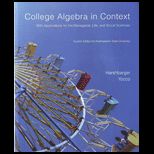 College Algebra in Context (Custom)