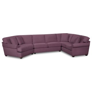 Possibilities Roll Arm 3 pc. Right Arm Sofa Sectional, Plum