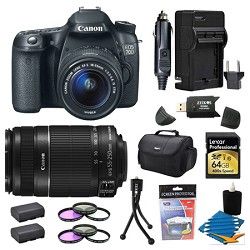 Canon EOS 70D 20.2 MP CMOS Digital SLR Camera With EF S 18 55mm & 55 250mm IS 64