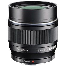 Olympus M.ZUIKO DIGITAL ED 75mm f1.8 (Black) Lens   V311040BU000