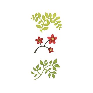 SIZZIX Die, 3 pc. Flowers Branches and Leaves Set