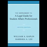 Legal Guide for Student Affairs Professionals Supplement