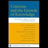 Criticism and the Growth of Knowledge