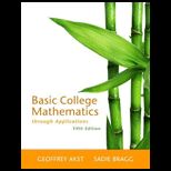 Basic College Mathematics Through Application   Text