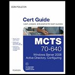 MCTS 70 640 Cert Guide Windows Server 2008 Active Directory, Configuring   With CD