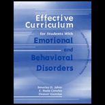 Effective Curriculum for Students with Emotional and Behavioral Disorders