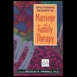 Effective Research in Marriage and Family Therapy