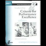Criteria for Performance Excellence