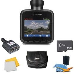 Garmin Dash Cam 20 Standalone HD Driving Recorder Plus Deluxe 8 GB Accessory Bun