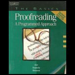 Basics of Proofreading  A Programmed Approach / With CD ROM