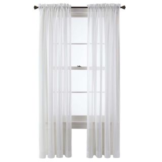 Queen Street Farmington Rod Pocket Sheer Panel, White