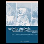 Activity Analysis  Application to Occupation