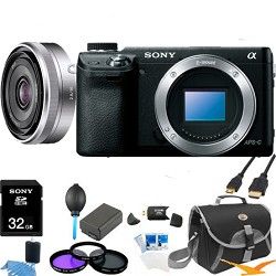 Sony Alpha NEX 6 16.1 MP Digital Camera (Black Body Only) + 16mm f2.8 Ultimate B
