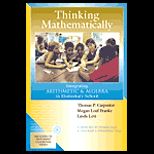 Thinking Mathematically  Integrating Arithmetic and Algebra in Elementary School   With CD