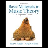 Basic Materials in Music Theory  A Programed Course