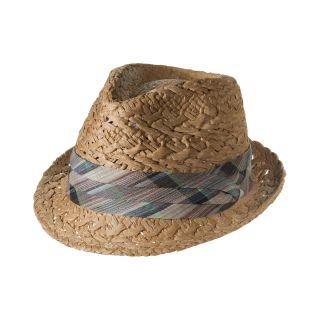 St. Johns Bay Straw Fedora Hat, Tea/lime, Mens
