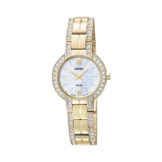 Seiko Womens Gold Tone Crystal Accent Watch, Twotone