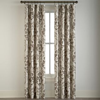 Cindy Crawford Style Trivoli Rod Pocket Curtain Panel, Sullivan Khaki
