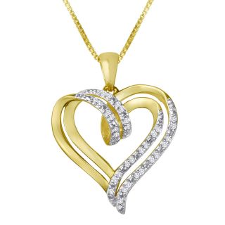 1/10 CT. T.W. Diamond Heart Pendant, Womens