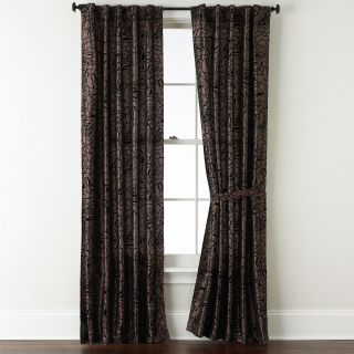 Park B. Smith Cabbage Rose Back Tab Curtain Panel, Bronze