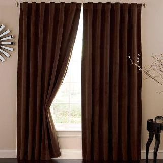 Absolute Zero Rod Pocket/Back Tab Blackout Home Theater Curtain, Chocolate