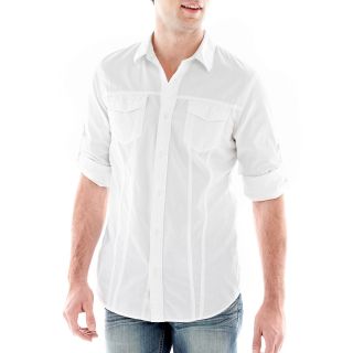 I Jeans By Buffalo Roweno Woven Shirt, White, Mens