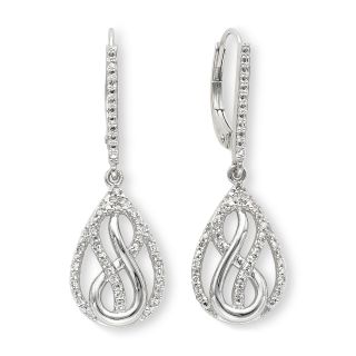 Infinite Promise 1/7 CT. T.W. Diamond Sterling Silver Infinity Earrings, Womens