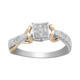 CT. T.W. Diamond Promise Ring, Two Tone, Womens