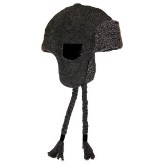 MUK LUKS Fairisle Knit Trapper Hat, Grey, Mens