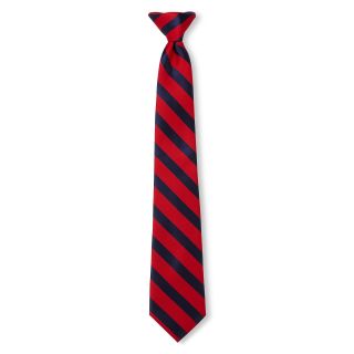 Izod Abel Striped Clip On Tie   Boys, Red, Boys