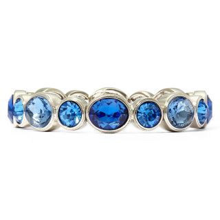 MONET JEWELRY Monet Silver Tone Blue Stones Stretch Bracelet