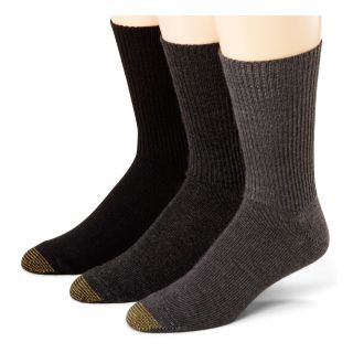 Gold Toe 3 pk. Acrylic Fluffies Crew Socks, Tan/Brown, Mens