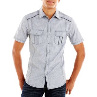 Chalc Plaid Woven Shirt, Grey, Mens