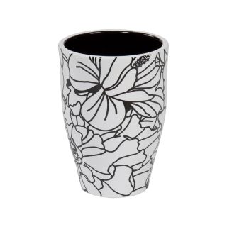 Creative Bath Black & White Ceramic Tumbler