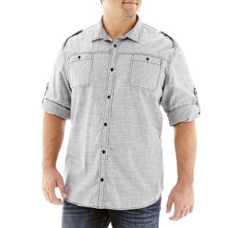 I Jeans By Buffalo Woven Shirt Big and Tall, Black, Mens