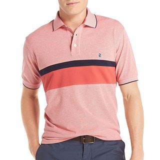 Izod Oxford Chest Stripe Piqué Polo Shirt, Mens