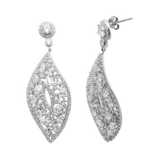 Alexandra Gem Cubic Zirconia Vintage Inspired Drop Earrings, Womens