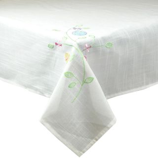 Easter Garden Embroidered Tablecloth