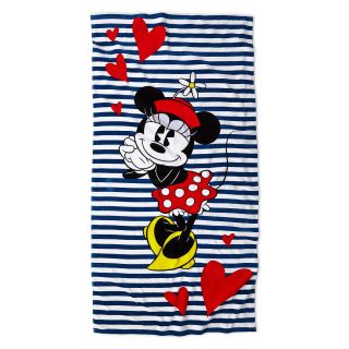 Disney Red Minnie Mouse Beach Towel, Blue
